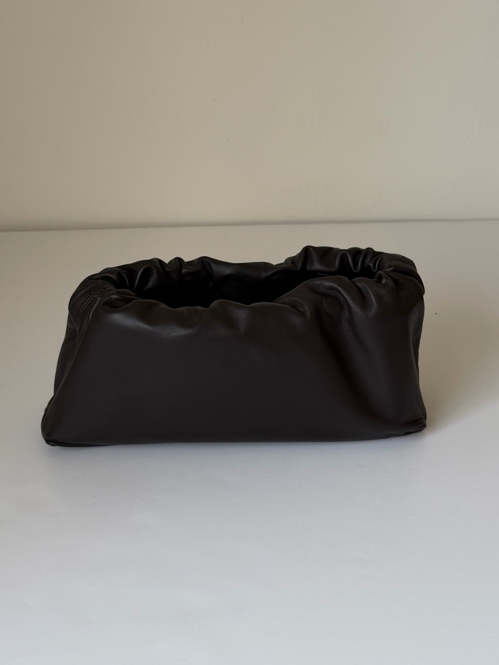 Cuyana Drawstring Brown Leather Bag - mini dia bag - Picture 9 of 15